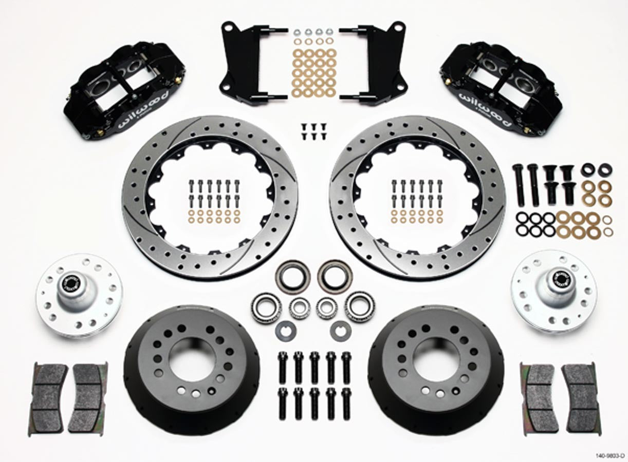 Wilwood 140-9803-D Superlite Front Brake Kit for GM A-Body, F-Body, X-Body with 13 Inch Drilled and Slotted Iron Rotors