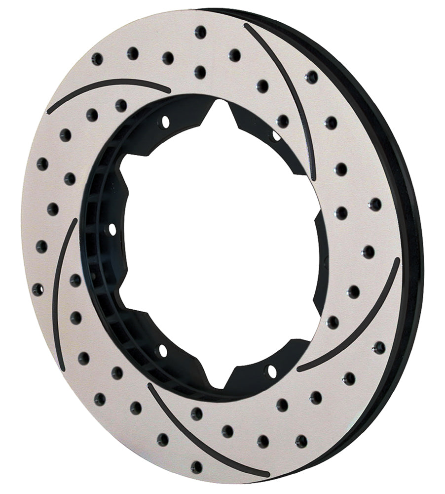 Wilwood 160-7099-BK Brake Rotor with Drilled and Slotted Design for Passenger Side, 11 Inch Diameter, 0.81 Inch Thickness, 6 x 6.25 Inch Bolt Pattern, Iron Material, Black Finish
