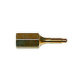 Wilwood 220-0971 Brass Pressure Gauge Adapter, 1/8 in NPT Female to 1/4-28 in Inverted Flare Male