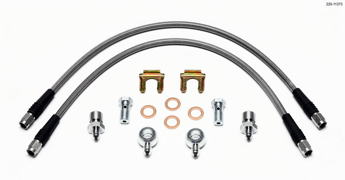 Wilwood Flexline Kit D52 Caliper 18 Inch Length 33 AN Braided Stainless Steel with Fittings