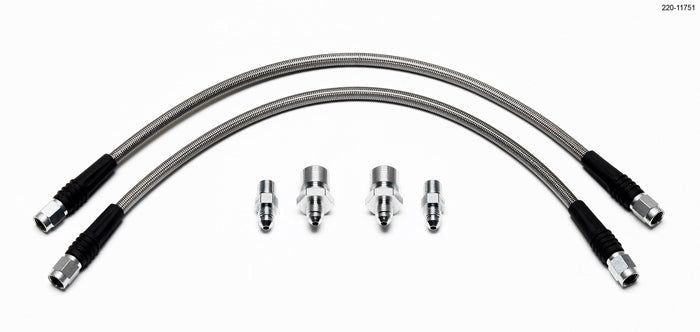 Wilwood Brake Line Kit Front for Mazda Miata 1995-2005, 16 Inch Braided Stainless Steel, 3 AN Fittings