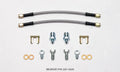 Wilwood Brake Hose Kit D154 10 Inch Braided Stainless Steel with 3 AN Fittings and Straight Inlet and Outlet