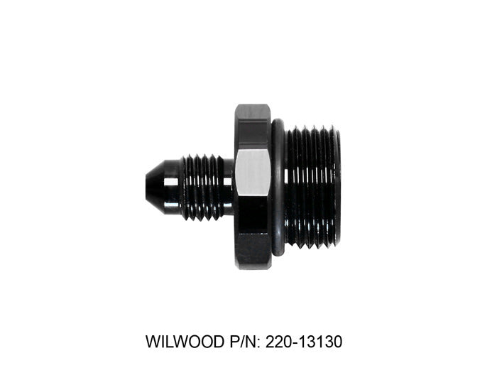Wilwood 220-13130 Fitting M/C 11/16-20 Inlet to -3 AN Compact Remote Reservoir Adapter