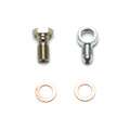 Wilwood 220-13674 Banjo Bolt Kit 3AN Male to 3/8-24 Inch Steel Zinc Plated Adapter with Crush Washer