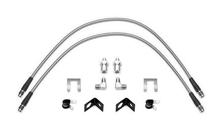 Wilwood Brake Line Kit 220-16439, 25 Inch Braided Stainless Steel Hose with 3 AN Fittings for Front GM Fullsize SUVs and Trucks