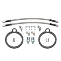 Wilwood 220-17289 Flexline Brake Hose Kit, 12 Inch, Braided Stainless Steel, 3/8-24 to 90 Degree Clamp-On Tab Fittings