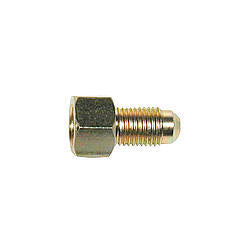 Wilwood 220-3407 Fitting Adapter, Straight 3/8-24 Inverted Flare Female to 3AN Male Steel with Zinc Oxide Finish