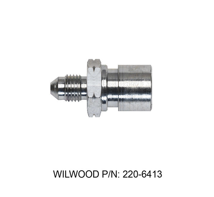 Wilwood 220-6413 Adapter Fitting -3AN to M10 x 1.0 Steel Zinc