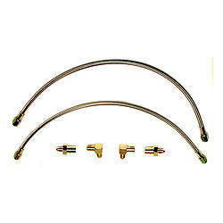 Wilwood 220-6419 Flexline Brake Hose Kit for Honda Civic 1990-2005 with 22 Inch Braided Stainless Steel Hose and 3 AN Fittings