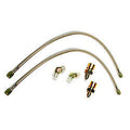 Wilwood Brake Hose Kit 220-6471 for 1987-1993 Ford Mustang, 18 Inch Braided Stainless Steel with 3 AN Fittings