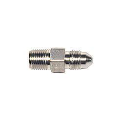 Wilwood 220-6956 Inlet Fitting 1/8-27 NPT to -3 AN Steel Zinc Oxide