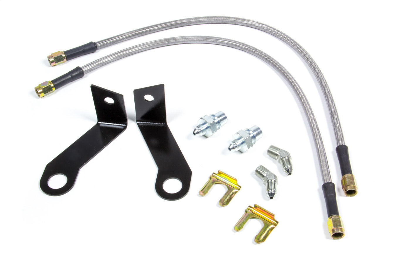 Wilwood Brake Hose Kit 220-9111 for 2005-2014 Ford Mustang Front with Braided Stainless Steel Construction