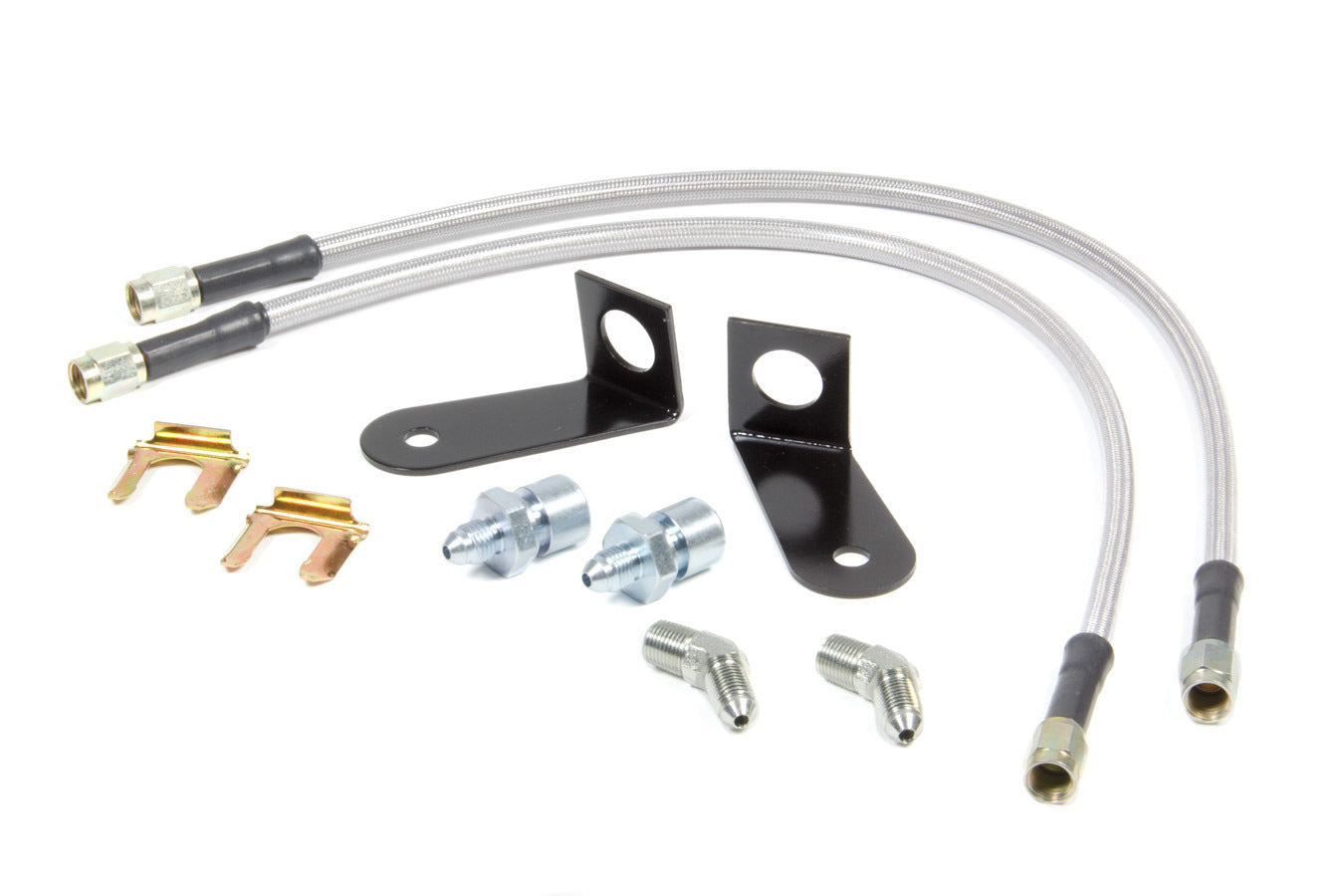 Wilwood Brake Hose Kit 220-9195 for 1970-1973 Ford Mustang with Braided Stainless Steel Construction and 3 AN Fittings