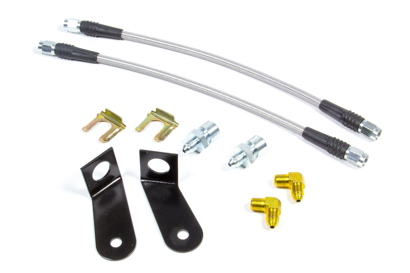 Wilwood Brake Hose Kit 220-9481 for Ford Mustang 1974-78, Front, Braided Stainless, 12 Inch, 3AN Fittings