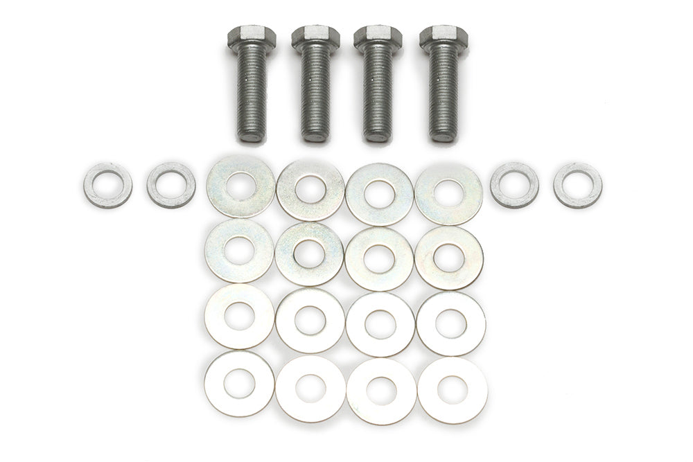 Wilwood Brake Caliper Bolt Kit 3/8-24 Inch Thread, 1.25 Inch Length, Hex Head, Grade 8 Steel with Zinc Oxide Finish, Includes Shims and Washers