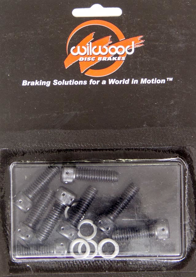 Wilwood 230-2589 Brake Rotor Bolt Set, 5/16-18 Thread, 1 Inch Length, Allen Head, Steel, Black Oxide Finish, Pack of 8