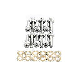 Wilwood 230-4572 Brake Rotor Bolt Set with 1/4-20 Thread, 1 Inch Length, 12 Point Head, Stainless Steel