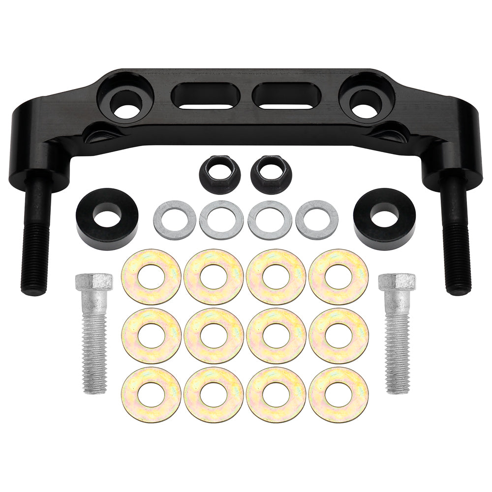 Wilwood 250-17753 Brake Caliper Bracket Kit for Superlite Calipers, 3.50 Inch Radial Mount, Aluminum, Black Anodized
