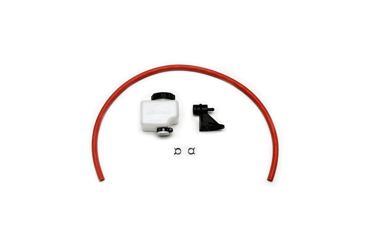 Wilwood Reservoir Kit Remote 7 Oz for Master Cylinders with Cap, Bracket, and 30 Inch Hose Included