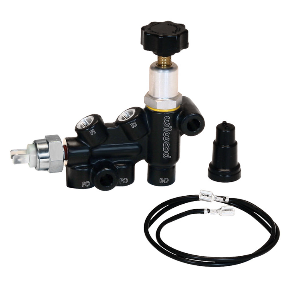 Wilwood 260-11179 Proportioning Valve with 3/8 Inch Inverted Flare Female Inlet and Outlet, Adjustable 150-1200 PSI, Aluminum Kit