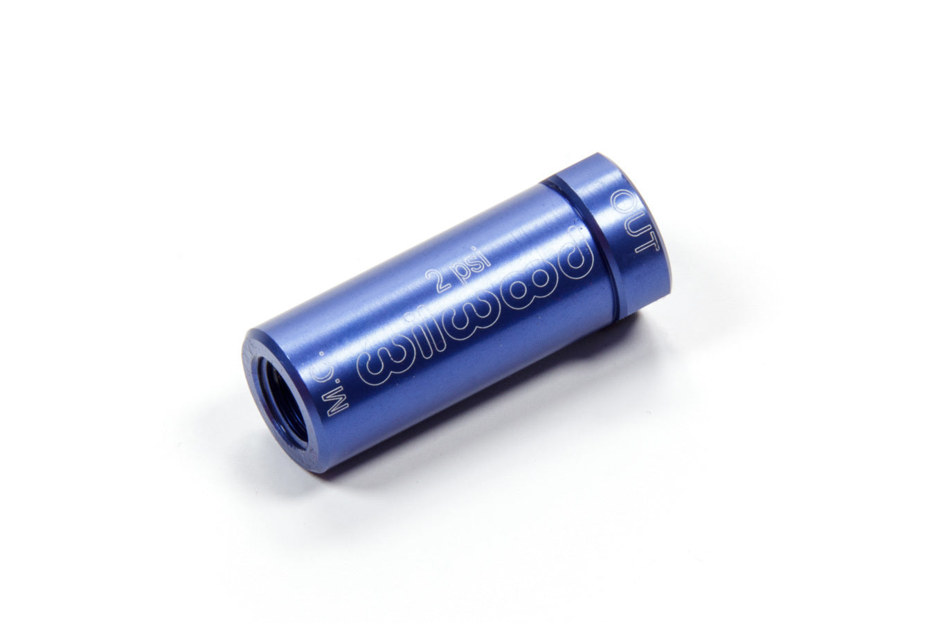 Wilwood Residual Pressure Valve 2 lb with 1/8 in NPT Inlet and Outlet, Aluminum Blue Anodized