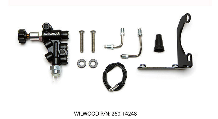 Wilwood Proportioning Valve 260-14248 with Mounting Bracket, 3/8 Inch Inverted Flare Female Inlet and Outlet, Adjustable 150-1200 PSI, Aluminum