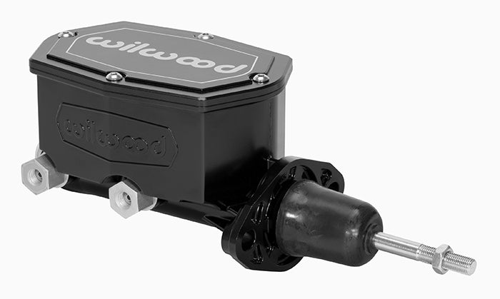 Wilwood 260-15540-BK Master Cylinder Tandem Compact 1 Inch Bore with Integral Reservoir, Aluminum, Black Finish