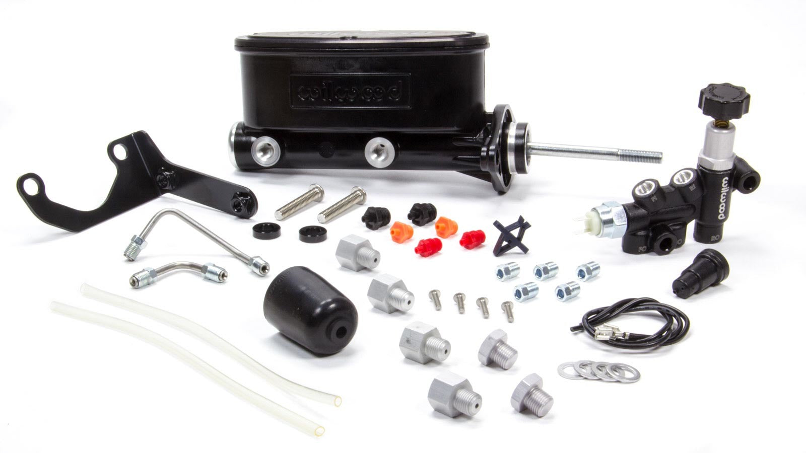Wilwood Alum Tandem Master Cylinder Kit with Bracket and Proportioning Valve 7/8 Inch Bore