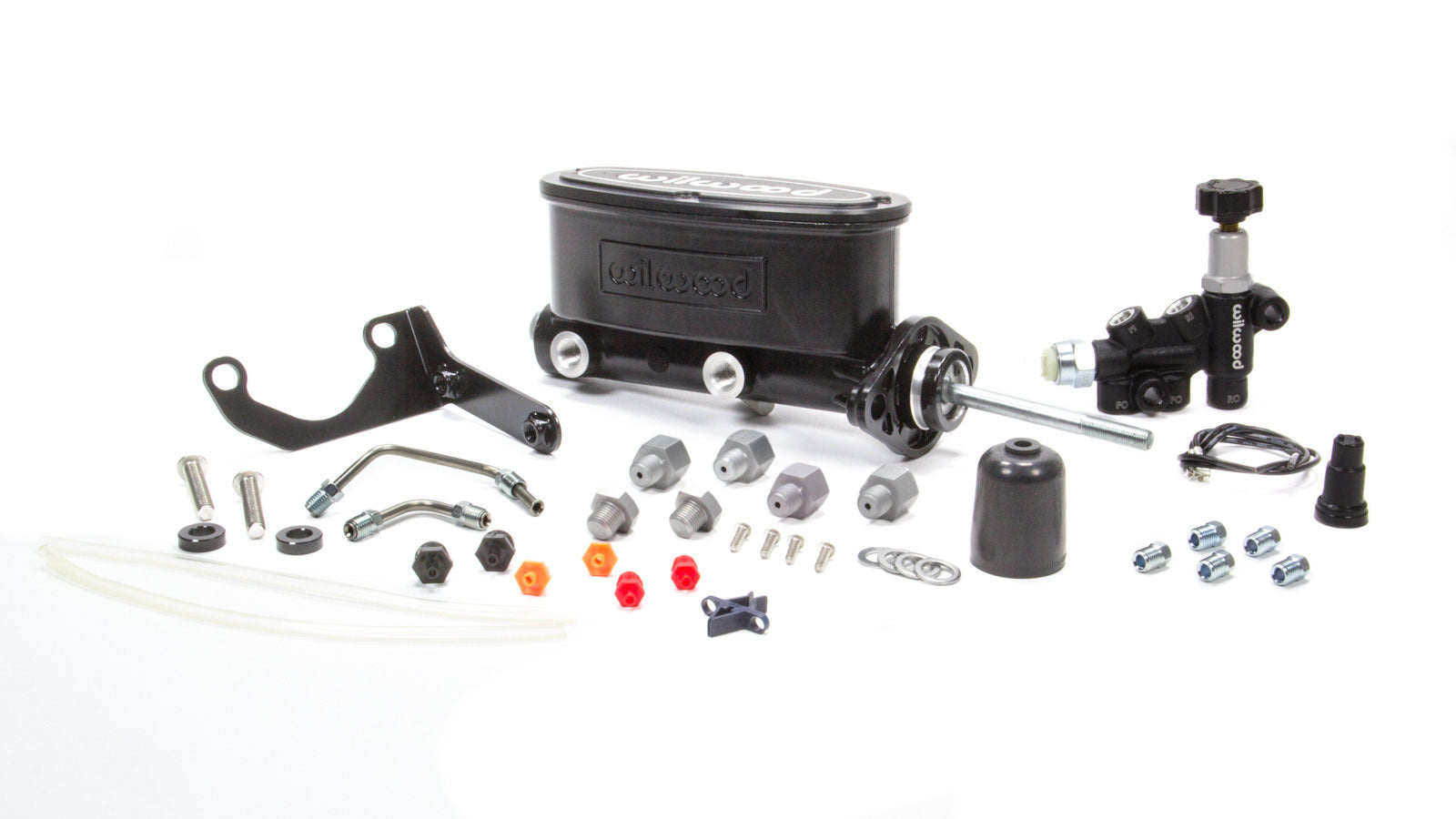 Wilwood 261-13626-BK Aluminum Tandem Master Cylinder with 0.938 Inch Bore and 1.100 Inch Stroke, Black Finish