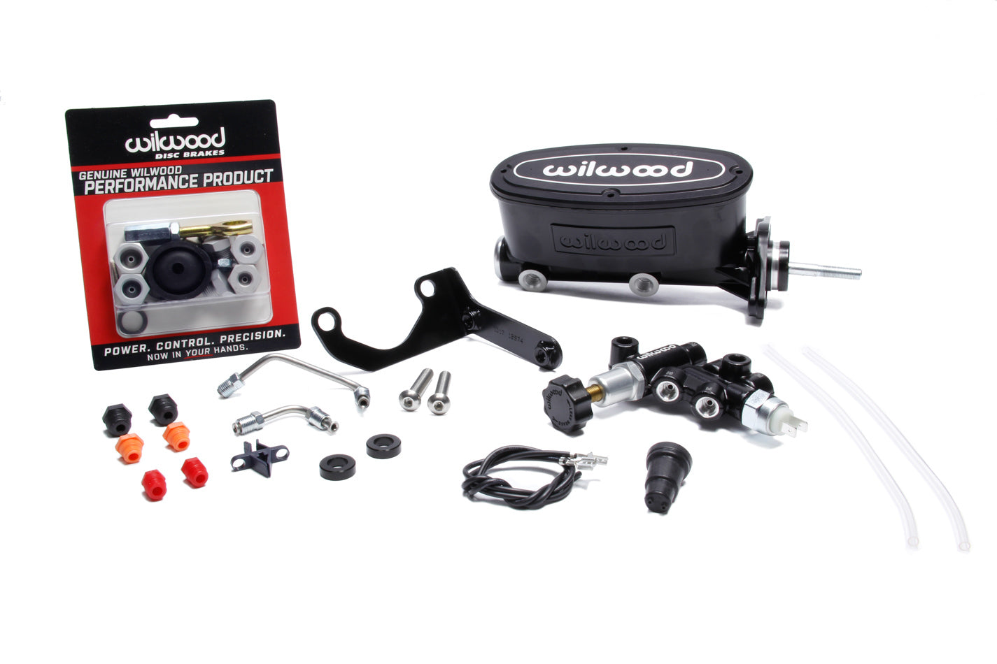 Wilwood Alum Tandem Master Cylinder Kit with Bracket and Proportioning Valve, 15/16 Inch Bore