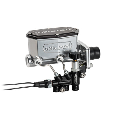 Wilwood Tandem Master Cylinder Kit with Proportioning Valve for Mopar B-Body and E-Body, 1 Inch Bore, Black Aluminum