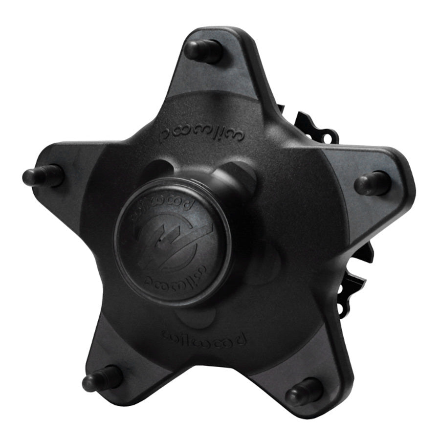Wilwood 270-12127C Starlite 55XD Front Wheel Hub with Snap-Cap and Hubcap, Wide 5, Aluminum, Black Finish