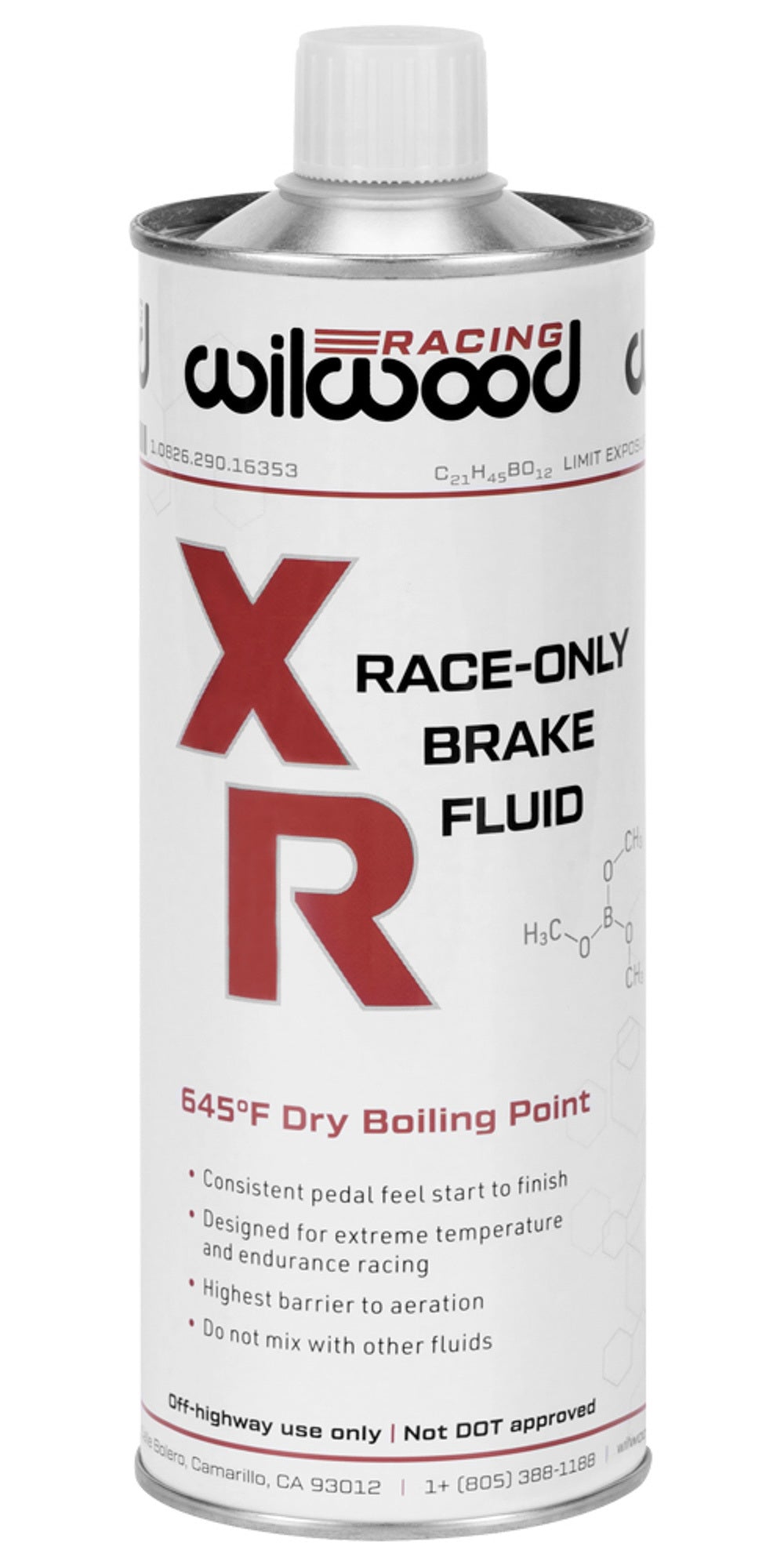 Wilwood Brake Fluid XR Racing 16.9 oz Can Non-DOT Glycol Based