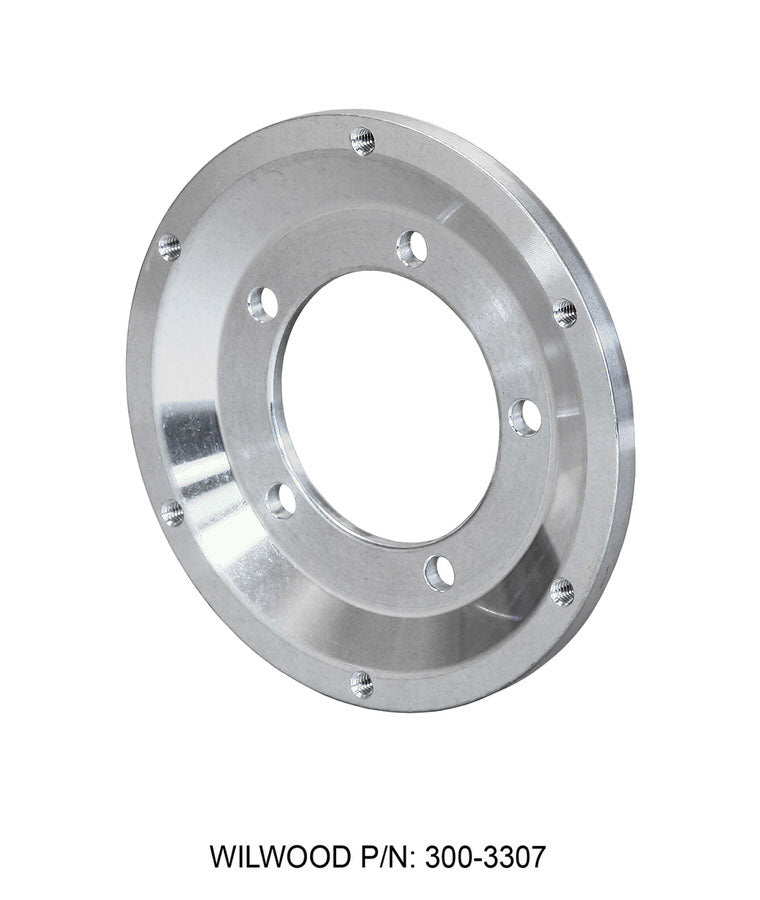 Wilwood Front Rotor Adapter 300-3307 for 5x3.88 Inch to 6x6.25 Inch Bolt Pattern Aluminum Natural Finish