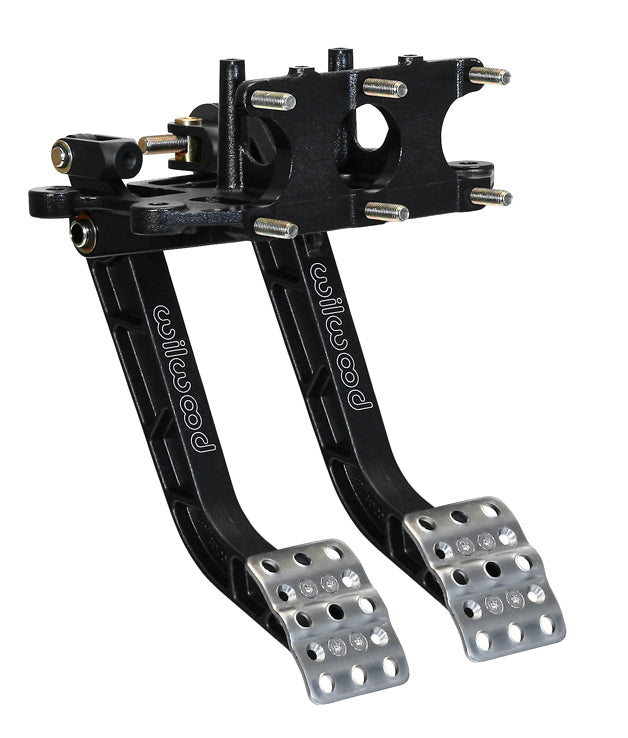 Wilwood Brake Pedal Assembly 340-13835 with 5.1 to 1 Ratio, Aluminum Construction, Black Finish, 10.14 Inches Long, Reverse Swing Mount