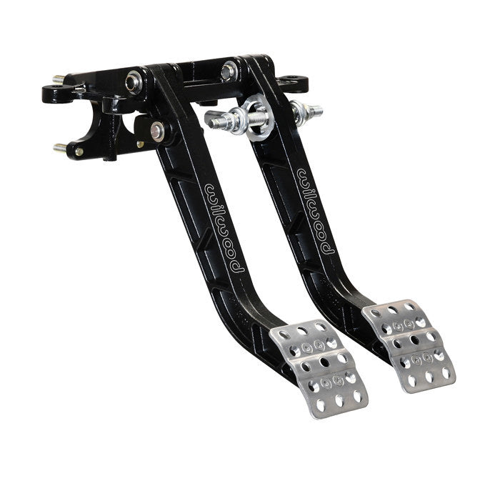 Wilwood Brake Pedal Fwd Swing Triple Master Cylinder Tru-Bar 6.25:1 Ratio Aluminum Black