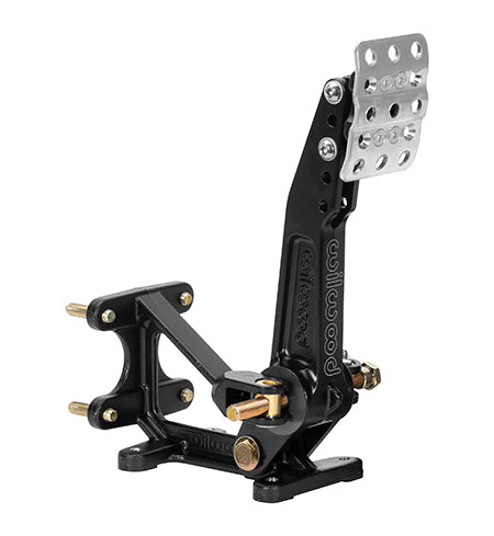 Wilwood 340-16376 Brake Pedal Assembly, Floor Mount, Aluminum, Black Finish, 5.25-6:1 Ratio, 8.66-9.88 Inch Length