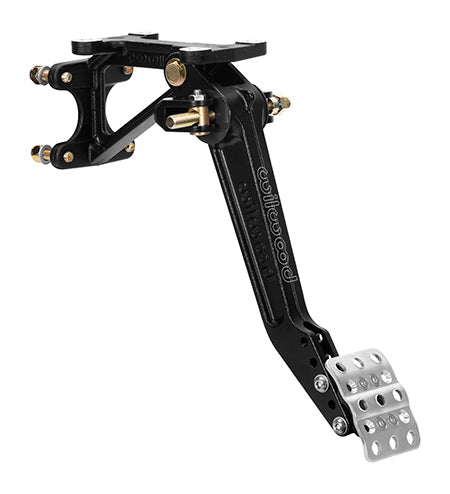 Wilwood Brake Pedal Assembly 340-16379 with 6.25-7 to 1 Ratio, Aluminum, Black Finish, Forward Firewall Mount
