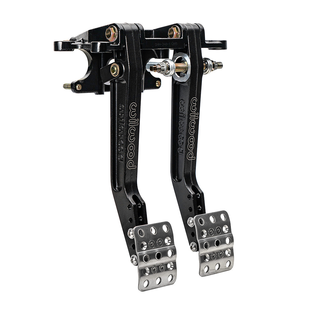 Wilwood Pedal Assembly 340-16383 Tru-Bar Brake and Clutch Pedal Kit with Aluminum Construction and Black Finish