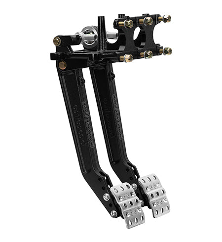 Wilwood 340-16386 Dual Pedal Assembly with Tru-Bar for Brake and Clutch, 10.87-11.88 Inches Long, Aluminum, Black Finish
