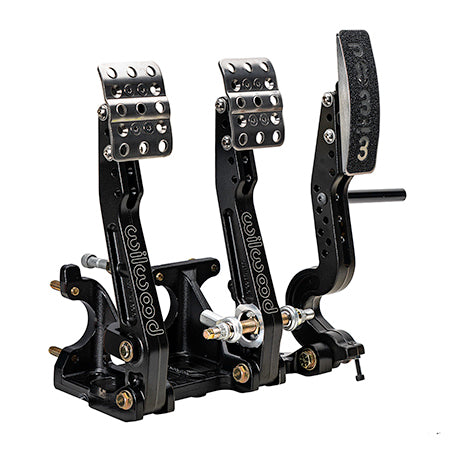 Wilwood 340-16604 Triple Pedal Assembly Adjustable Floor Mount with Tru-Bar for Brake, Clutch, and Throttle