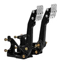 Wilwood 340-16606 Dual Pedal Assembly with Adjustable Floor Mount for Brake and Clutch, Aluminum, Black Finish
