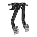 Wilwood Dual Pedal Assembly with Forward Firewall Mount for Brake and Clutch, Aluminum, Black Finish, 5.5-6.25 to 1 Ratio, Universal Fit