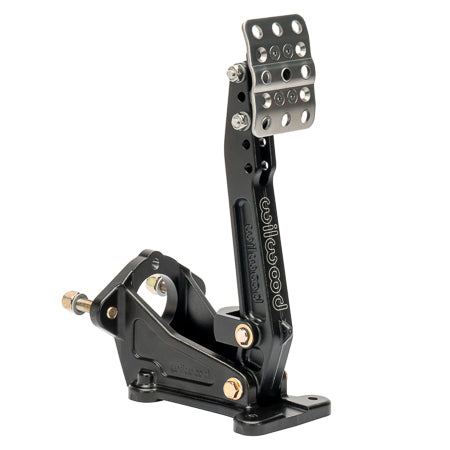 Wilwood Pedal Assembly Floor Mount Single Master Cylinder 5.25 to 6:1 Ratio Aluminum Black Finish