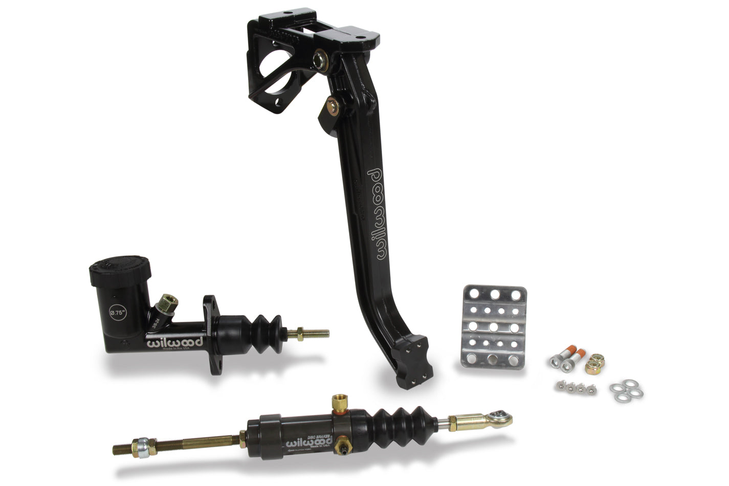 Wilwood Clutch Kit Swing Mount 341-15170 with 7 to 1 Ratio, 12.10 Inch Length, Aluminum Construction, Black Finish, Includes 3/4 Inch Master Cylinder