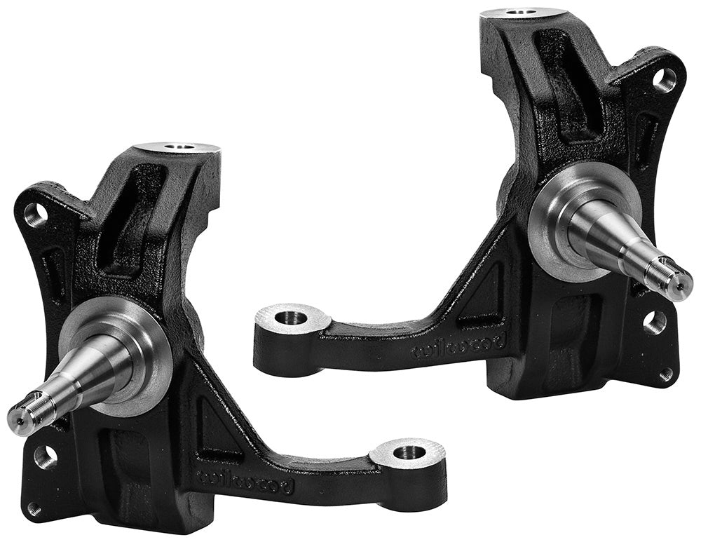 Wilwood 831-15931 C10 Pro Drop Spindle Kit for GM Fullsize Trucks 1963-1970, 2-1/2 Inch Drop, Driver and Passenger Side, Steel, Black Finish