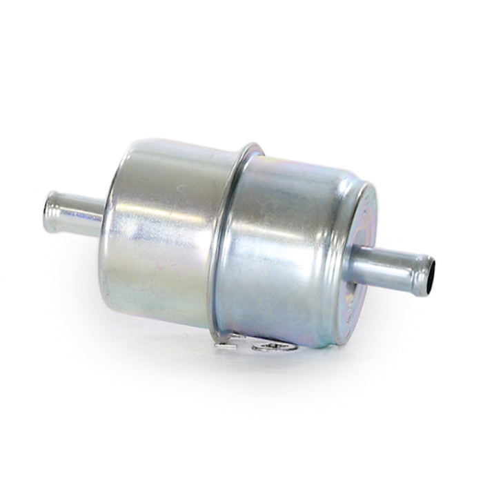 WIX RACING FILTERS 33033 In-Line Fuel Filter with 20 Micron Paper Element, 3/8 Inch Hose Barb Inlet and Outlet, Steel Zinc Plated