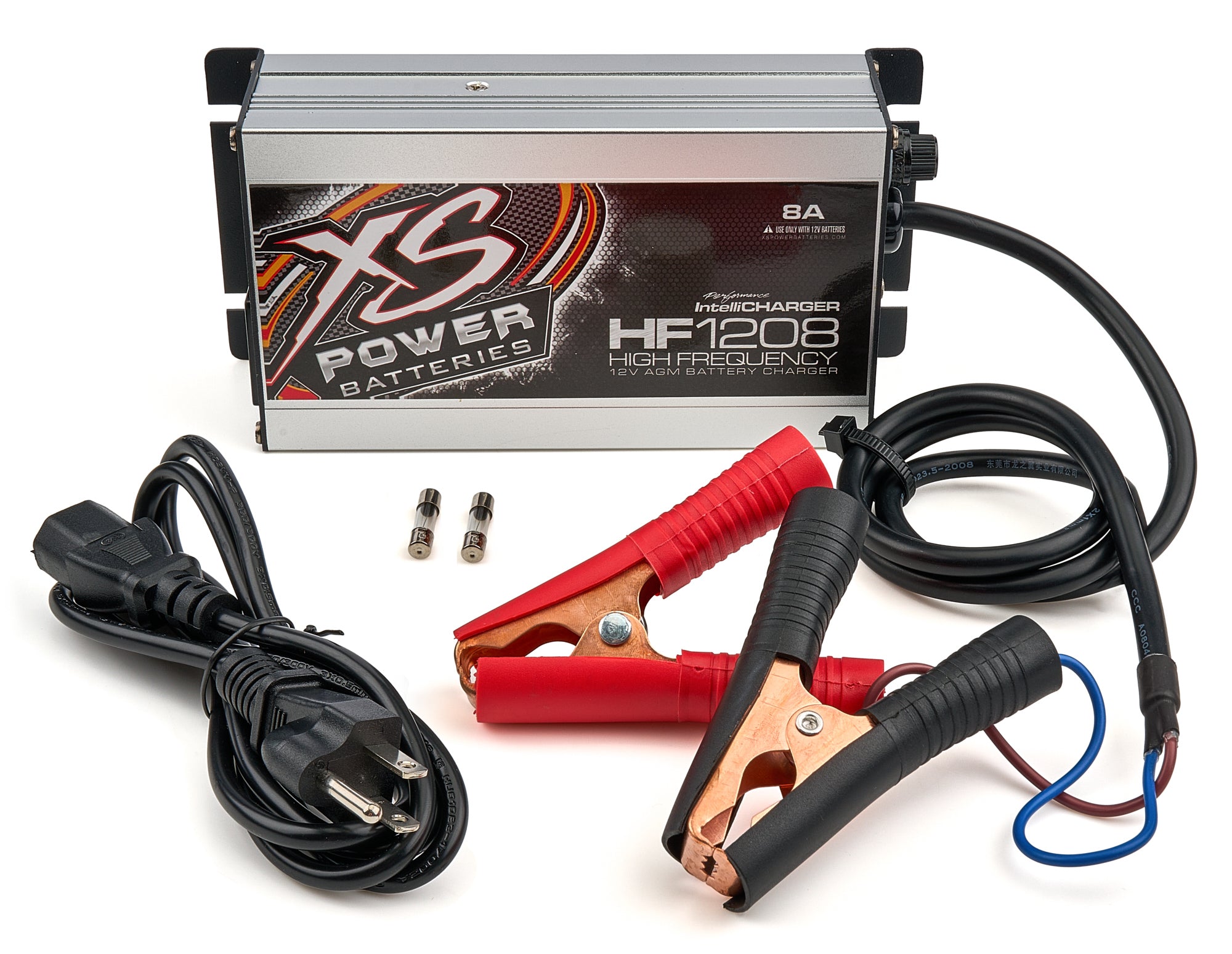 XS Power Battery HF1208 AGM Battery Charger, 12-Volt, 8 Amps, High Frequency