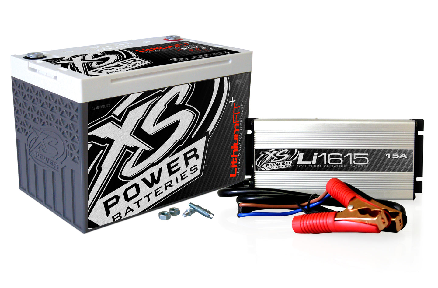XS Power Battery Li-S1600CK 16V Lithium Battery with 1080 Cranking Amps and Top Post Terminals